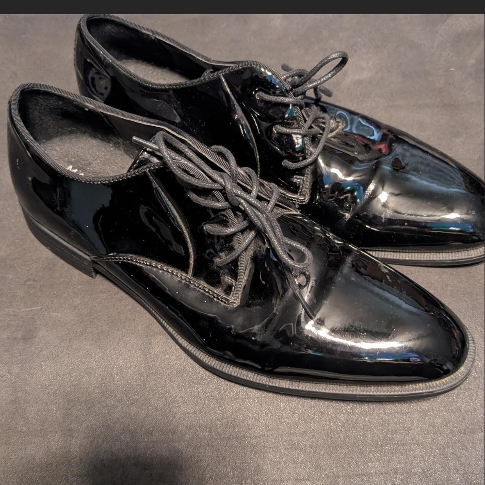 Madison Glossy Black Oxfords